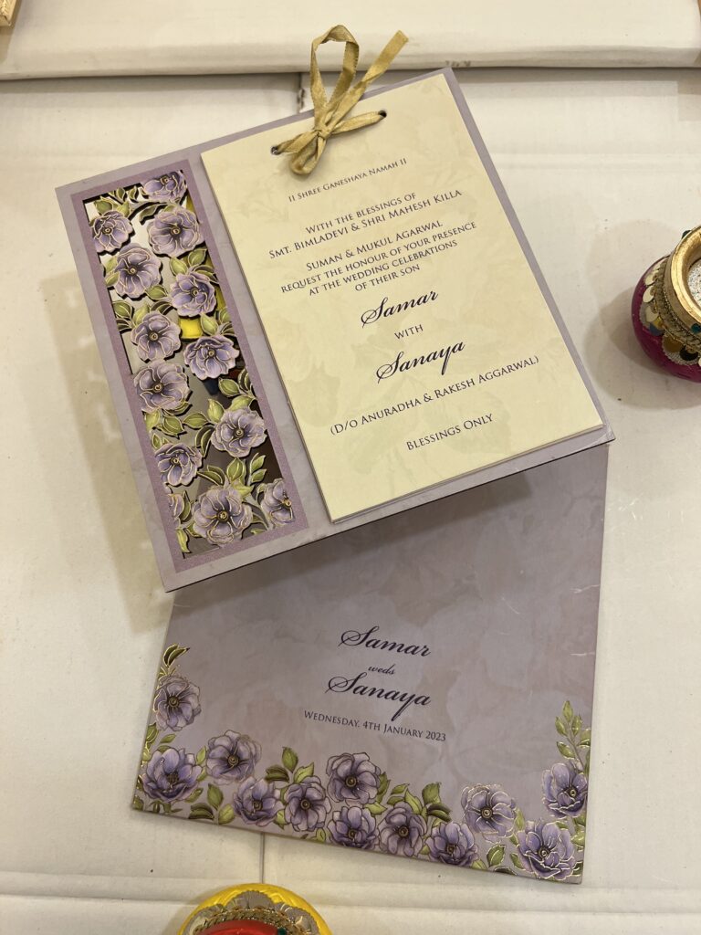 floral wedding cards