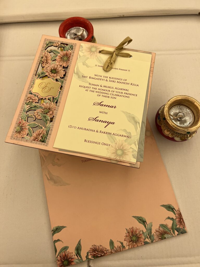 floral wedding cards