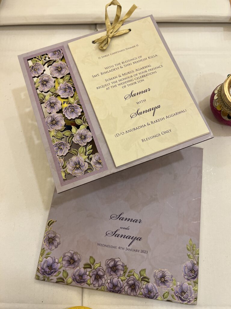 floral wedding cards